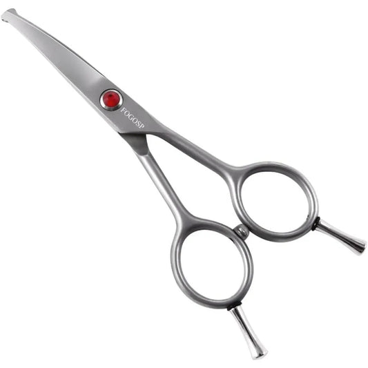 Curved Dog Grooming Scissors For Face And Paws Stainless Steel