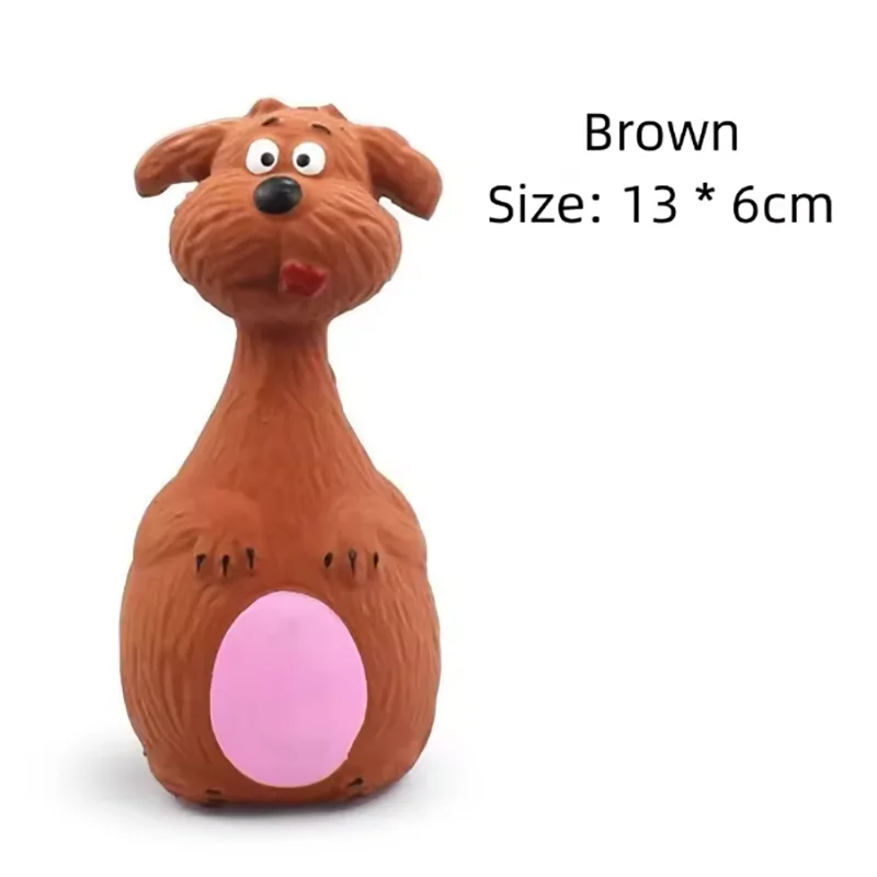 Cartoon Fat Bellied Latex Squeak Dog Toy Elephant Cow