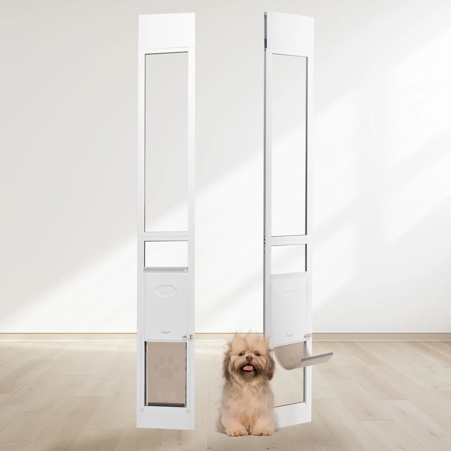 SucceBuy Dog Door For Sliding Glass Door Adjustable Height