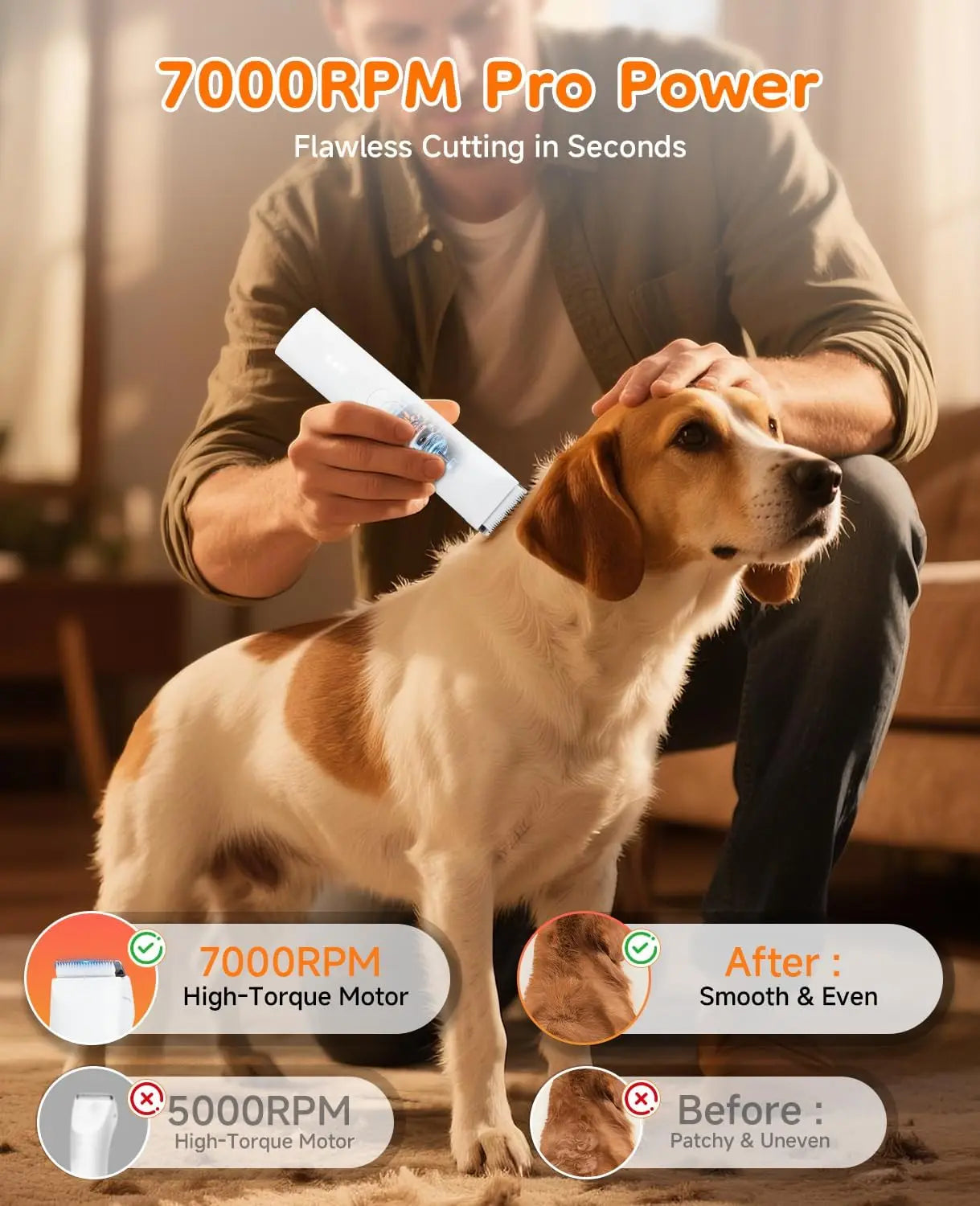 Dog Grooming Kit Trimmer For Paws 14 In 1 Cordless