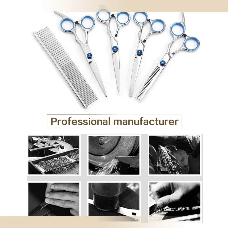 Stainless Steel Dog Grooming Scissors For Professional Barbers