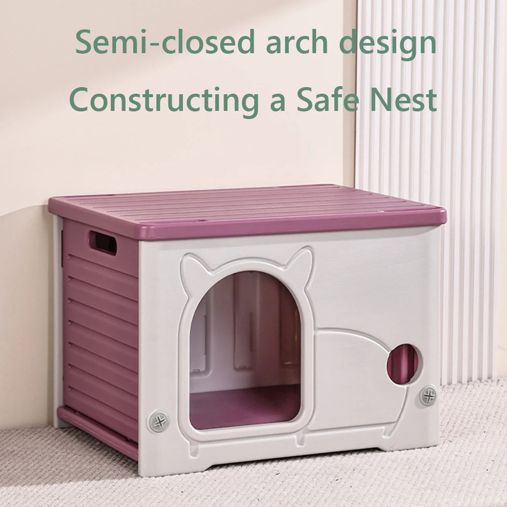 Alloet Outdoor Cat House Cozy Waterproof Shelter For Small Pets