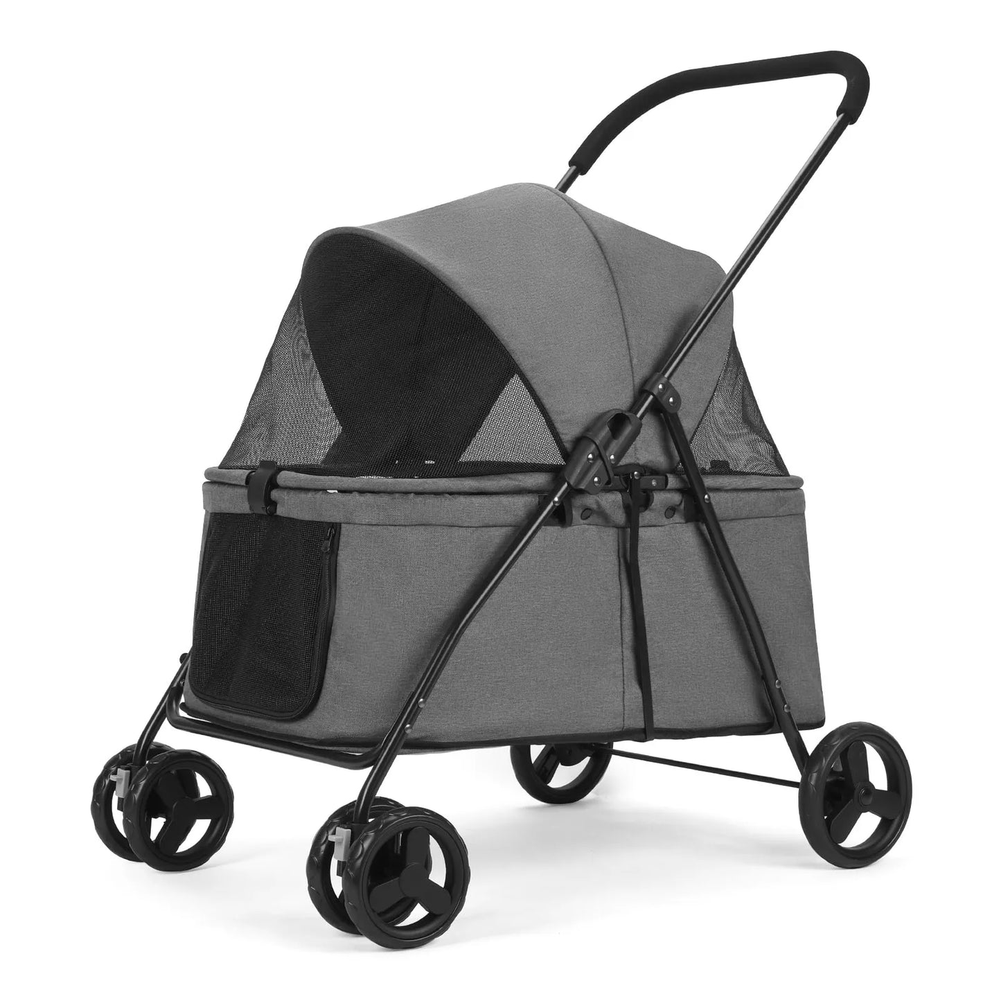 Wedyvko Pet Stroller Four Wheels With Brakes For Dogs