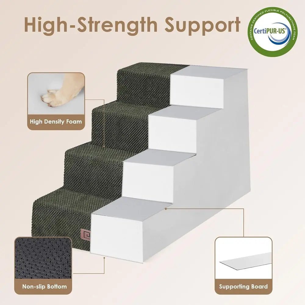 Extra Wide Dog Stairs Non Slip Indoor Ramp For Pets