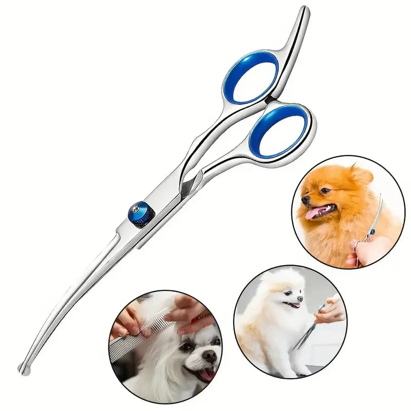 Professional Dog Grooming Scissors With Round Head Stainless Steel