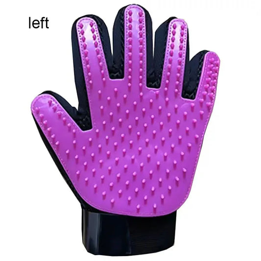 Silicone Pet Hair Glove Deshedding Grooming Brush For Dogs Cats