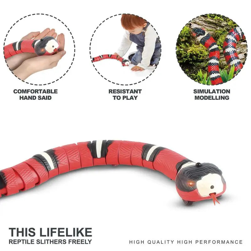 Smart Sensing Snake Interactive Cat Toy USB Charging