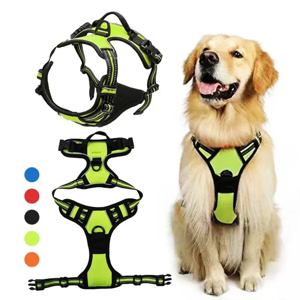 NONECN Reflective Adjustable Dog Harness Chest Strap Breathable Vest