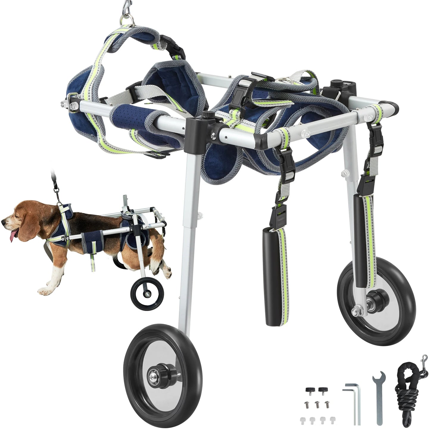 Dog Wheelchair 2 Wheels Back Legs Pet Cart For Paralysis