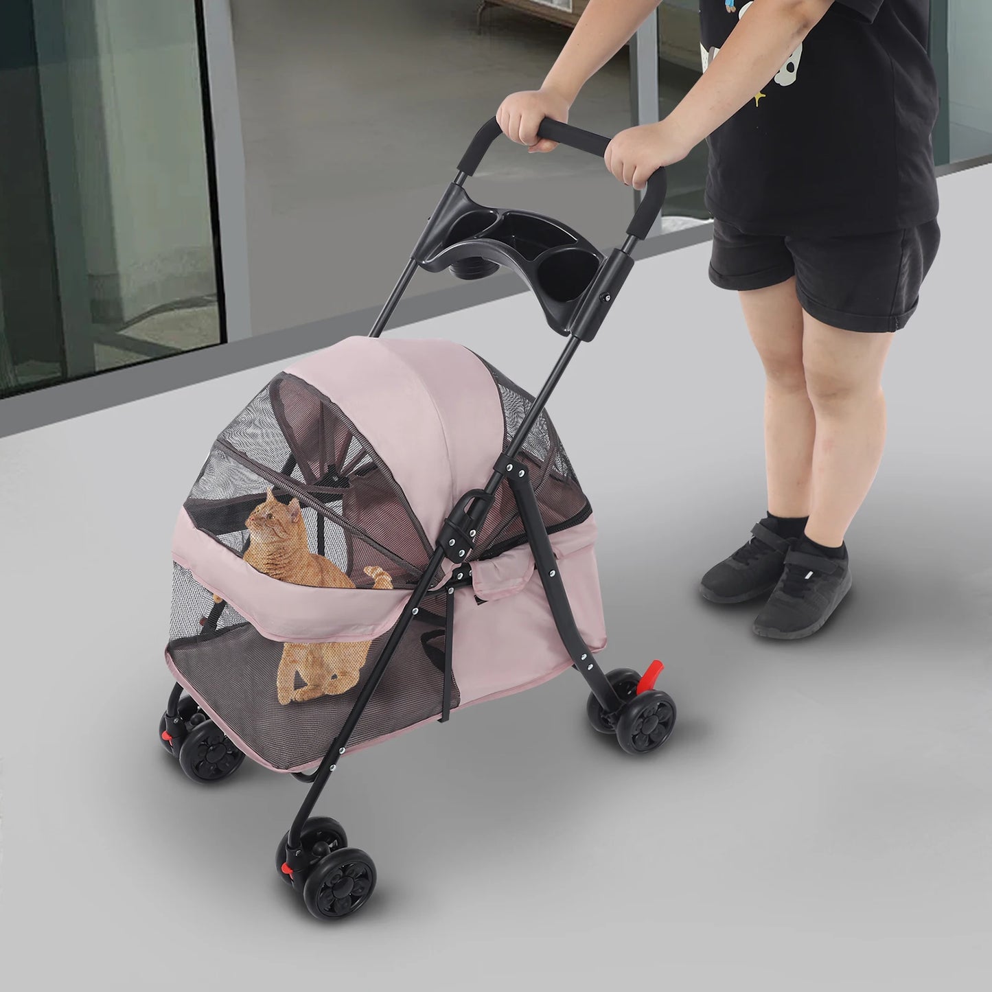 Foldable Pet Cart For Small To Medium Dogs And Cats