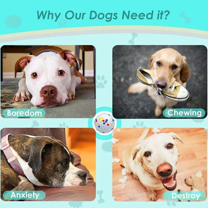 Bite Resistant ETPU Dog Ball Toy Interactive Chew Ball NonSqueak