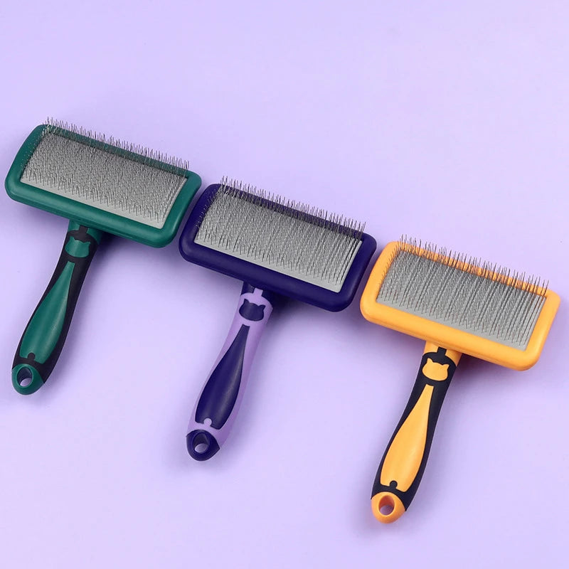 Dog Brush Stainless Steel Massage Grooming Comb Pet Hair Remover