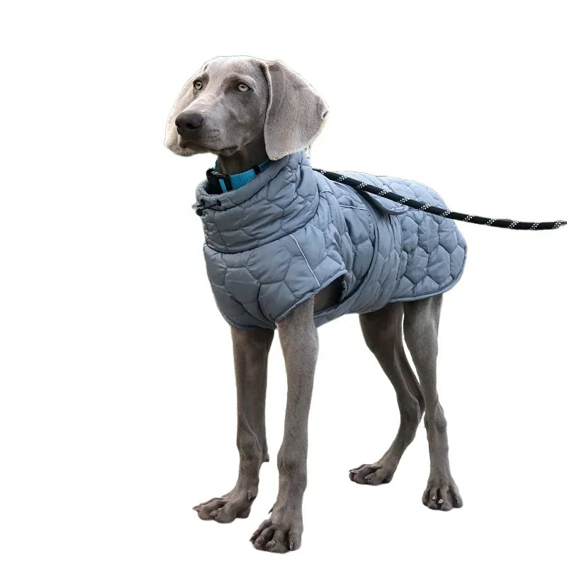 Winter Warm Reflective Down Jacket Snowsuit Parka For Large Breeds