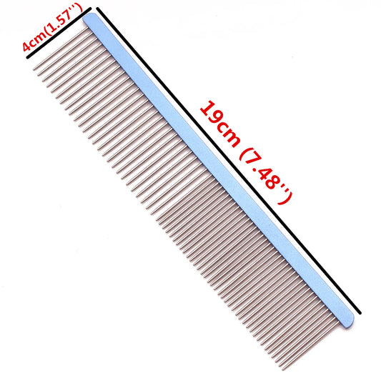 Aluminum Pet Grooming Combs For Dogs And Cats Crescent