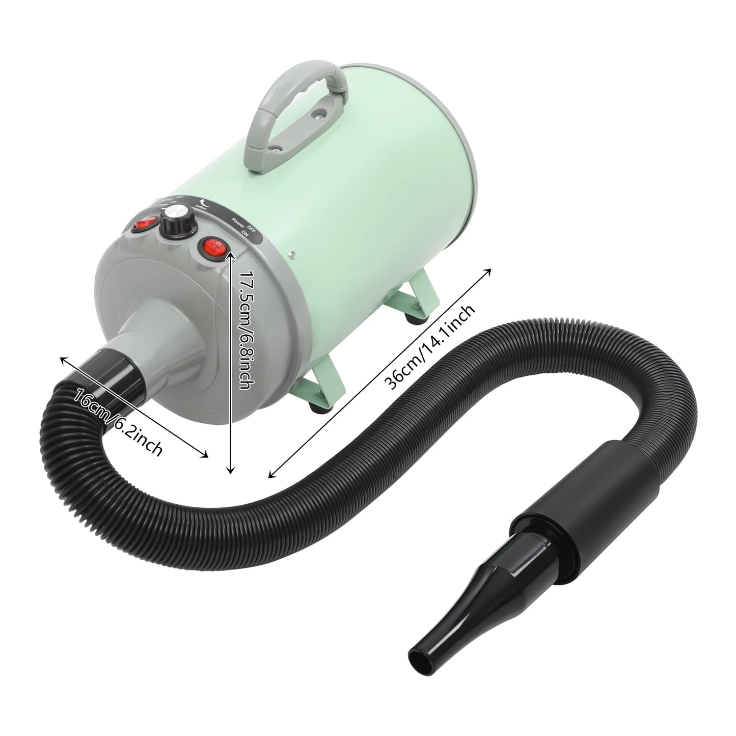 Professional Pet Grooming Dryer With Adjustable Wind Speed And Nozzles