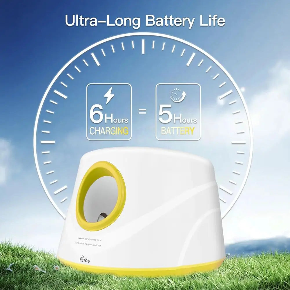 Automatic Tennis Ball Launcher For Dogs 6 Ball Interactive Toy