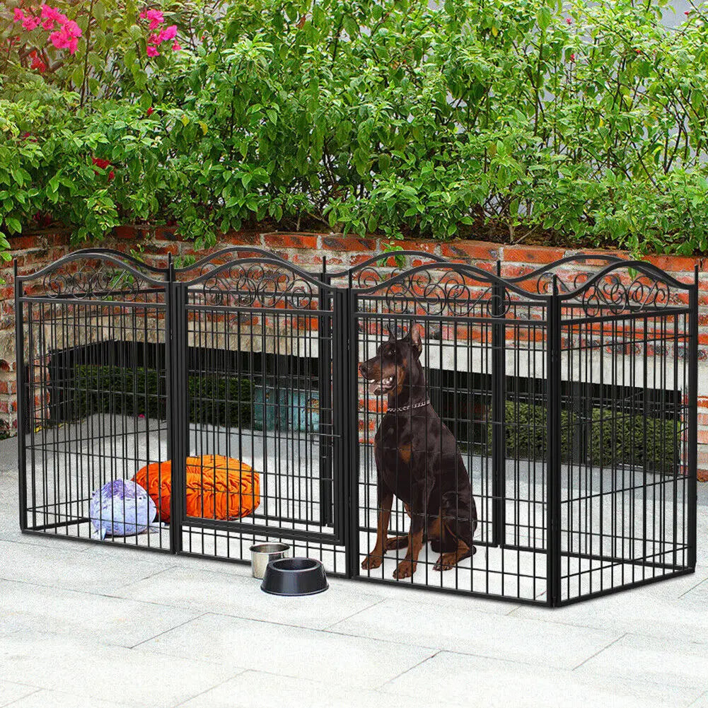 BINGOPAW Eight Panel Dog Playpen Heavy Duty Indoor Outdoor Fence