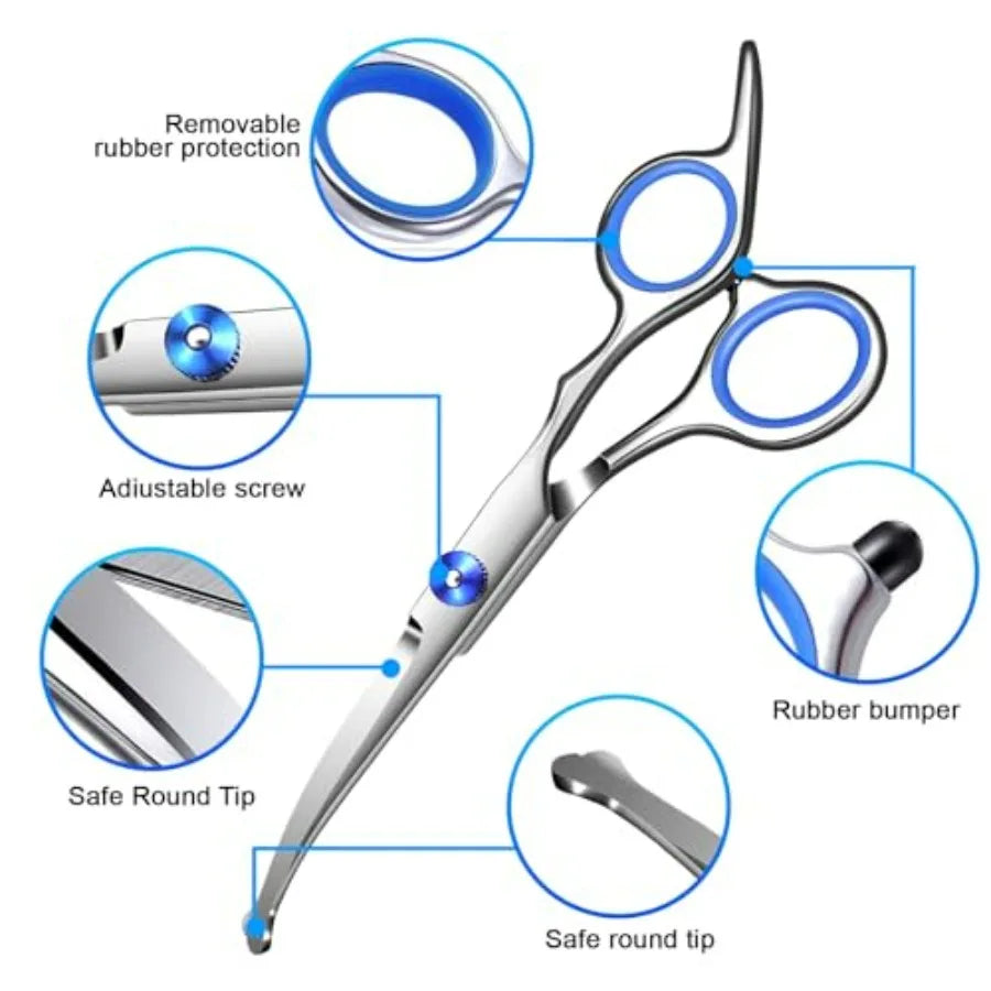 Professional Dog Grooming Kit Ten Piece Scissors Set With Brush