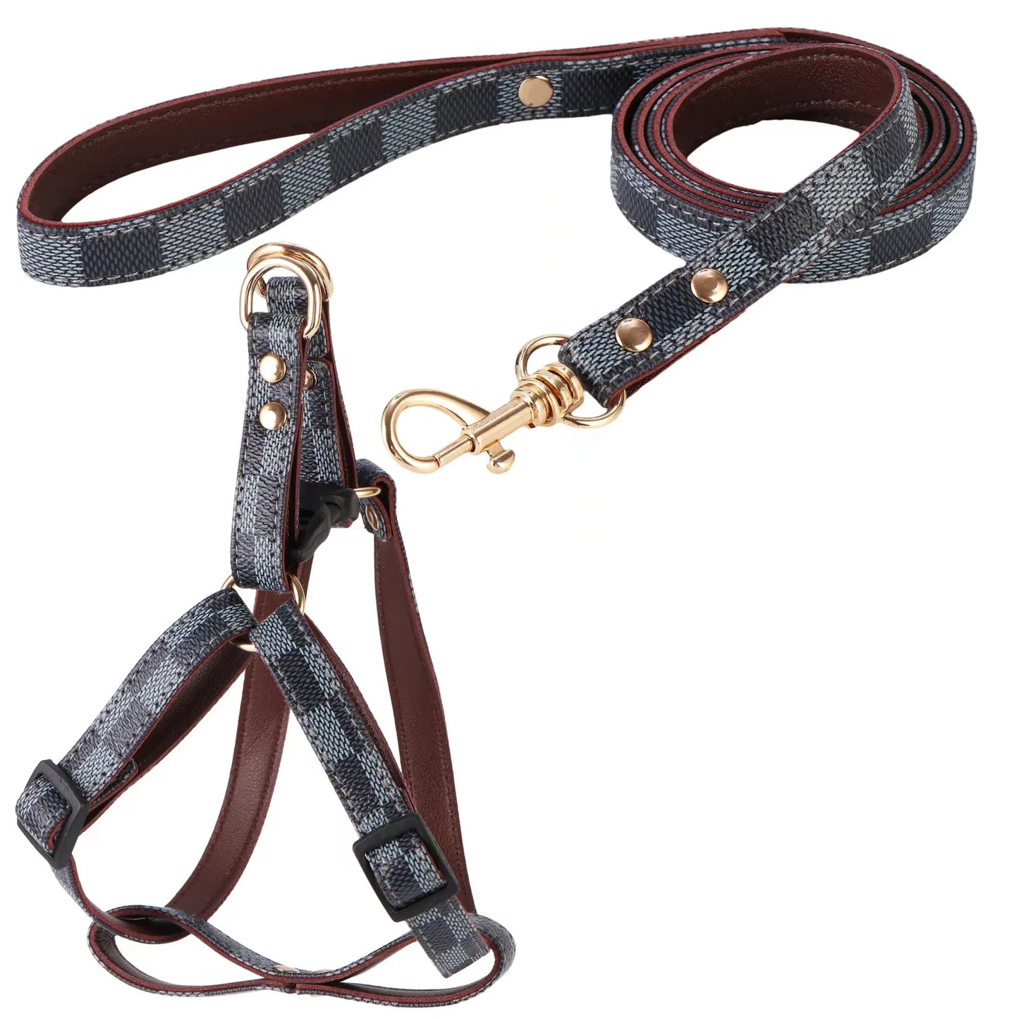 Adjustable Pet Chest And Back Harness Leash Set For Pets