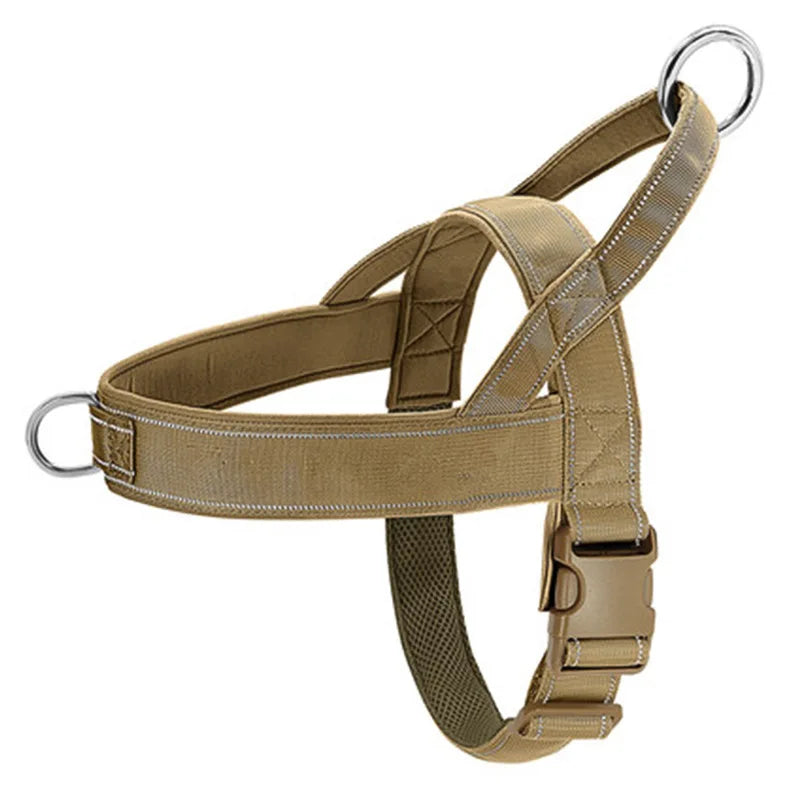 NONECN Tactical Anti-Pull Dog Harness 1000D Nylon Reflective With Handle