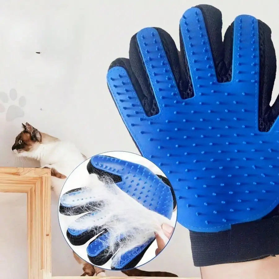 AEDGCN Pet Grooming Gloves For Cats And Dogs Gentle Deshedding