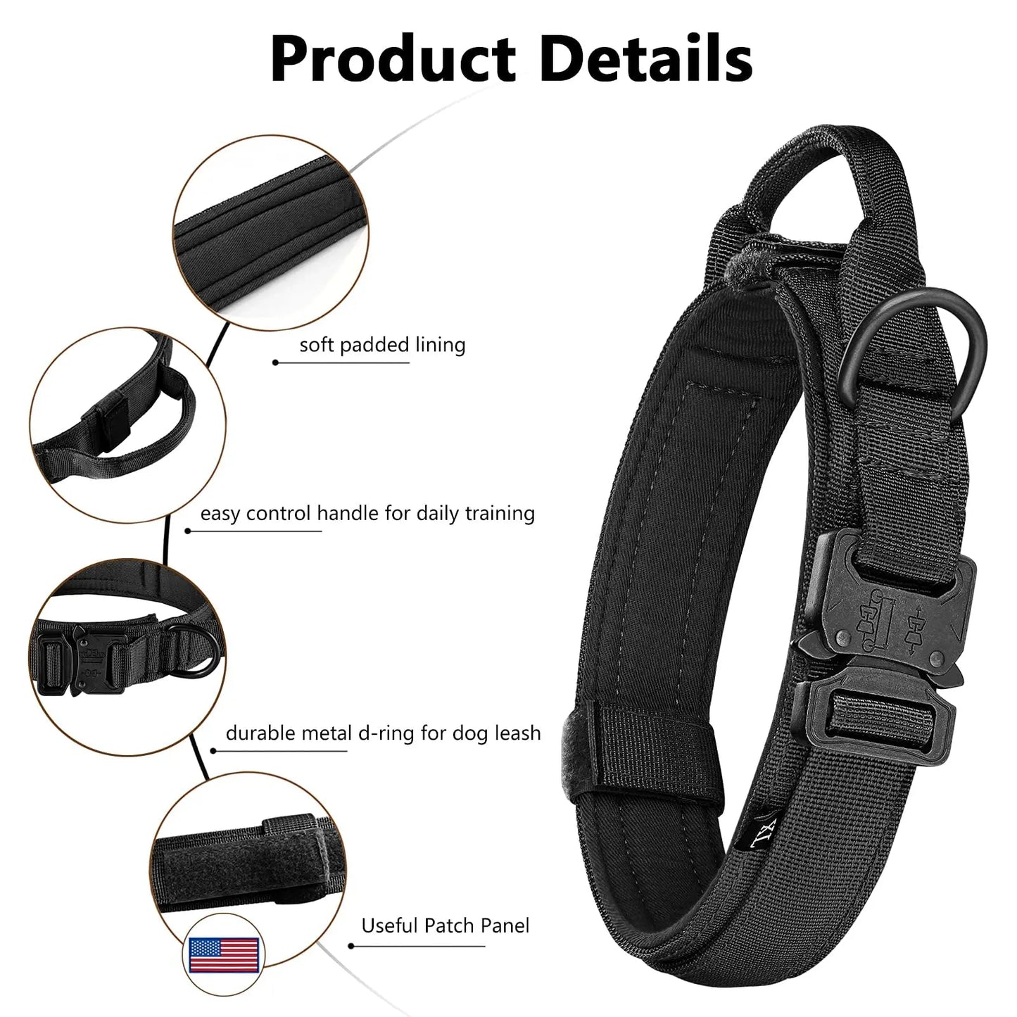PETRAVELCN Tactical Dog Harness Molle Pouches For Training