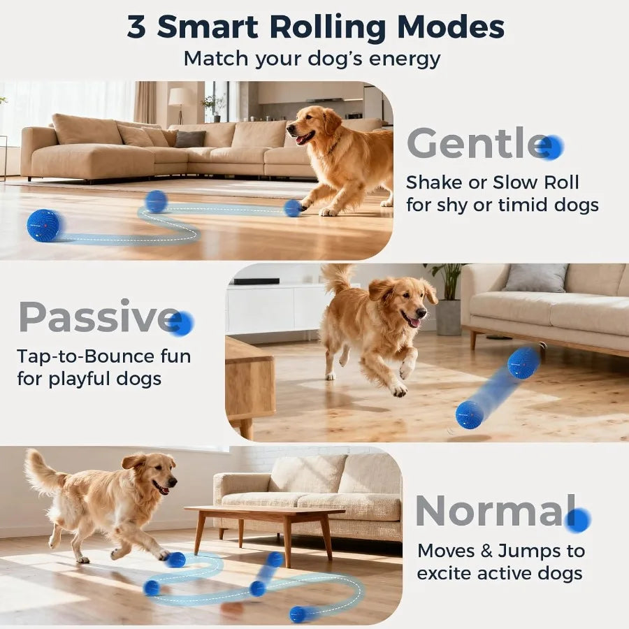 Interactive Washable Dog Balls Auto Moving Bouncing Vibrating Toys