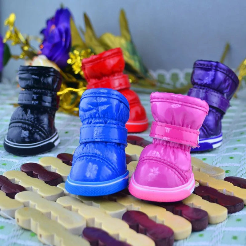 Waterproof Fleece Dog Shoes For Autumn Winter Boots