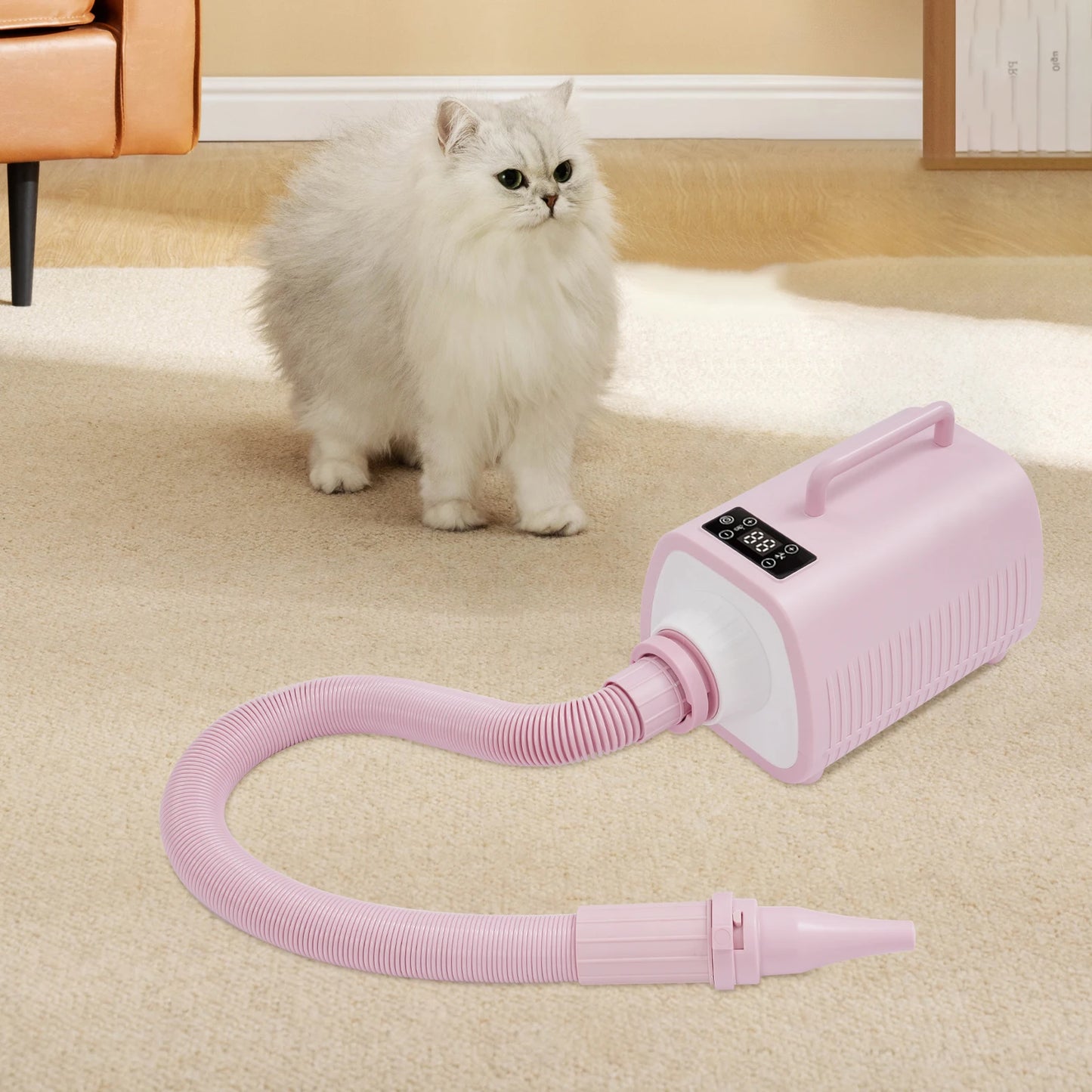 Dog Grooming Blow Dryer With Handles 9 Speed LED Display