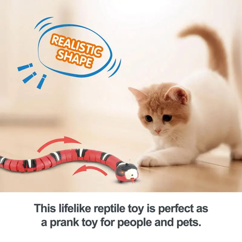 Smart Sensing Snake Interactive Cat Toy USB Charging