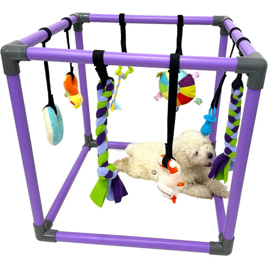 Puppy Play Gym For Small Dogs With Eight Hanging Toys