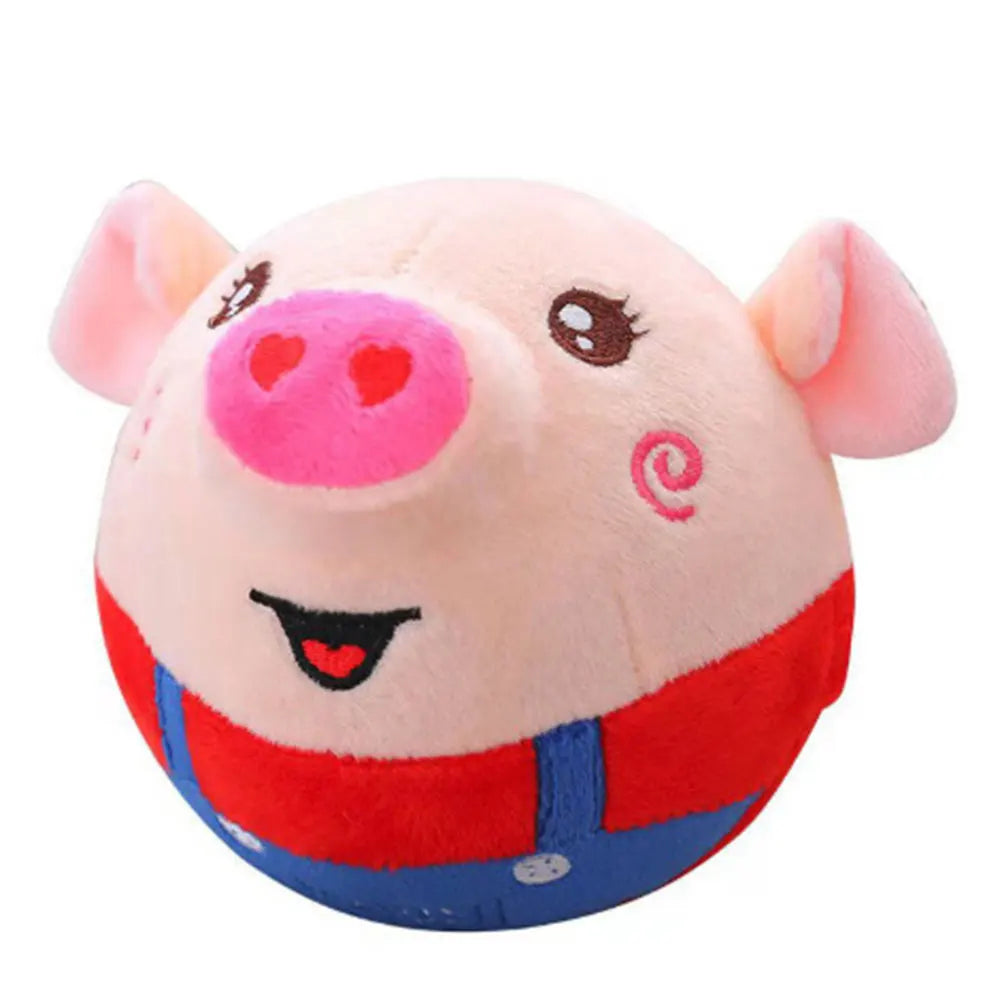 Cartoon Pig Active Moving Plush USB Rechargeable Interactive Dog Toy