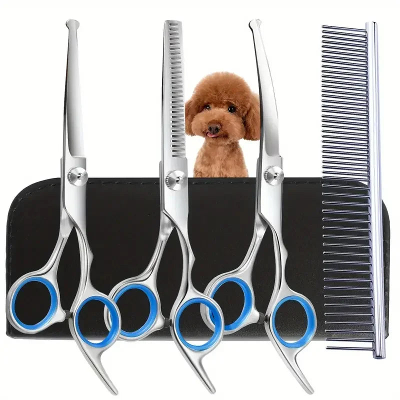 Professional Dog Grooming Scissors With Round Head Stainless Steel
