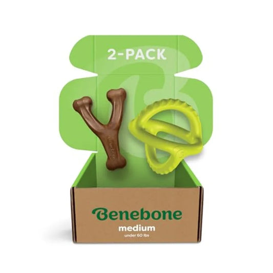 Wishbone Durable Real Bacon Dog Chew Toy For Aggressive Chewers