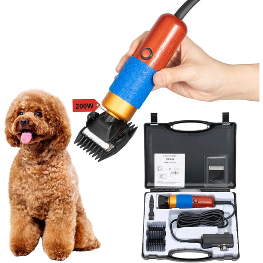 Bymaocar 200W Electric Pet Clippers For Dogs Cats Low Noise Grooming Kit