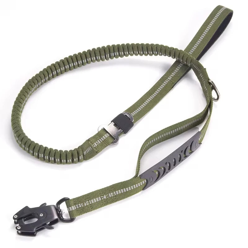 Reflective Shock Absorbing Pet Leash For Large Dogs Car Seatbelt