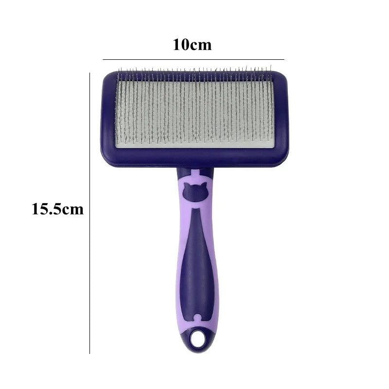 Dog Brush Stainless Steel Massage Grooming Comb Pet Hair Remover