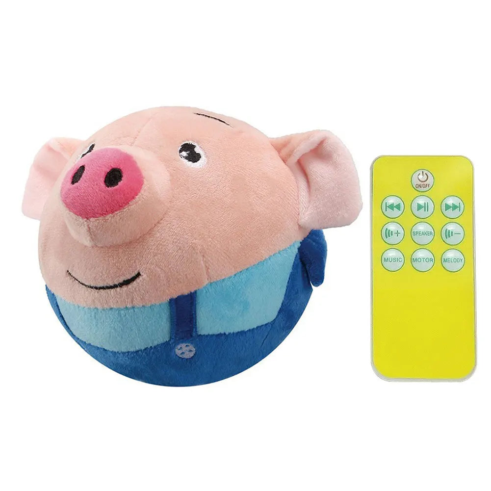 Cartoon Pig Active Moving Plush USB Rechargeable Interactive Dog Toy