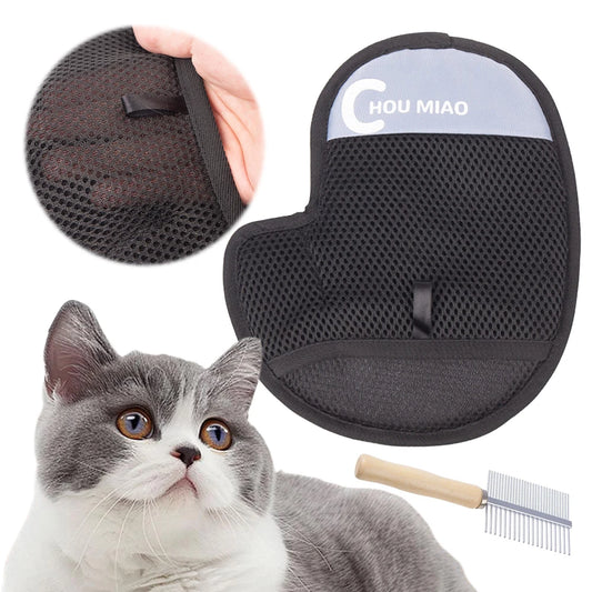 Electrostatic Pet Hair Removal Gloves for Cat and Dog Grooming Reusable