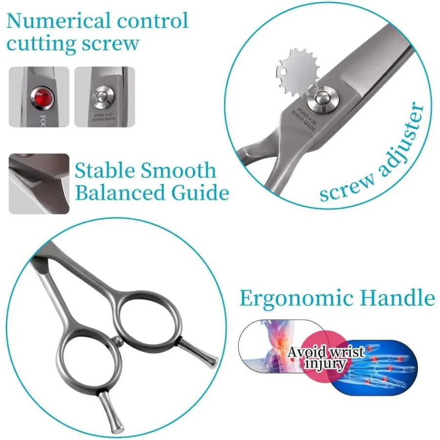 Curved Dog Grooming Scissors For Face And Paws Stainless Steel