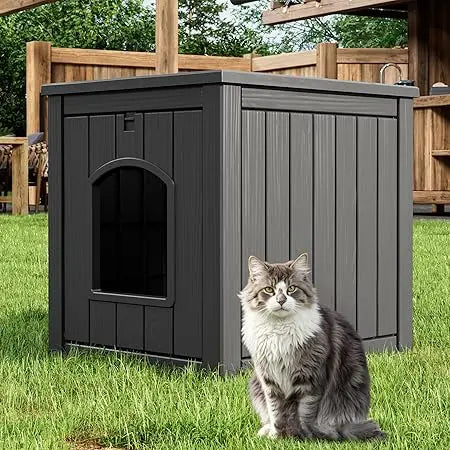 Weatherproof Insulated Outdoor Cat House For Winter Use
