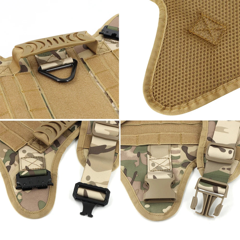 PETRAVELCN Tactical Dog Harness Vest Set For Training
