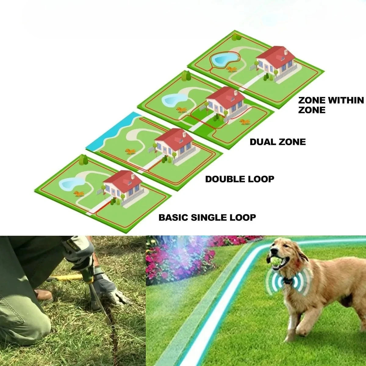 TP16 Dog Electric Fence 6 Level Rechargeable Training Collar