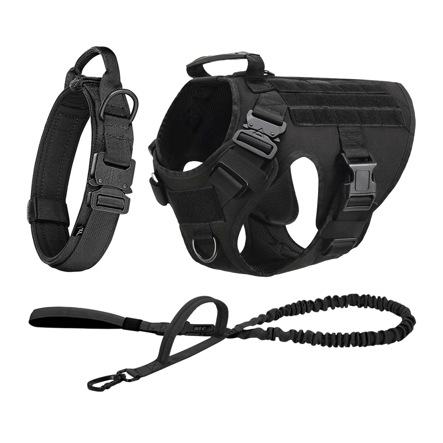 PETRAVELCN Tactical Dog Harness Molle Pouches For Training