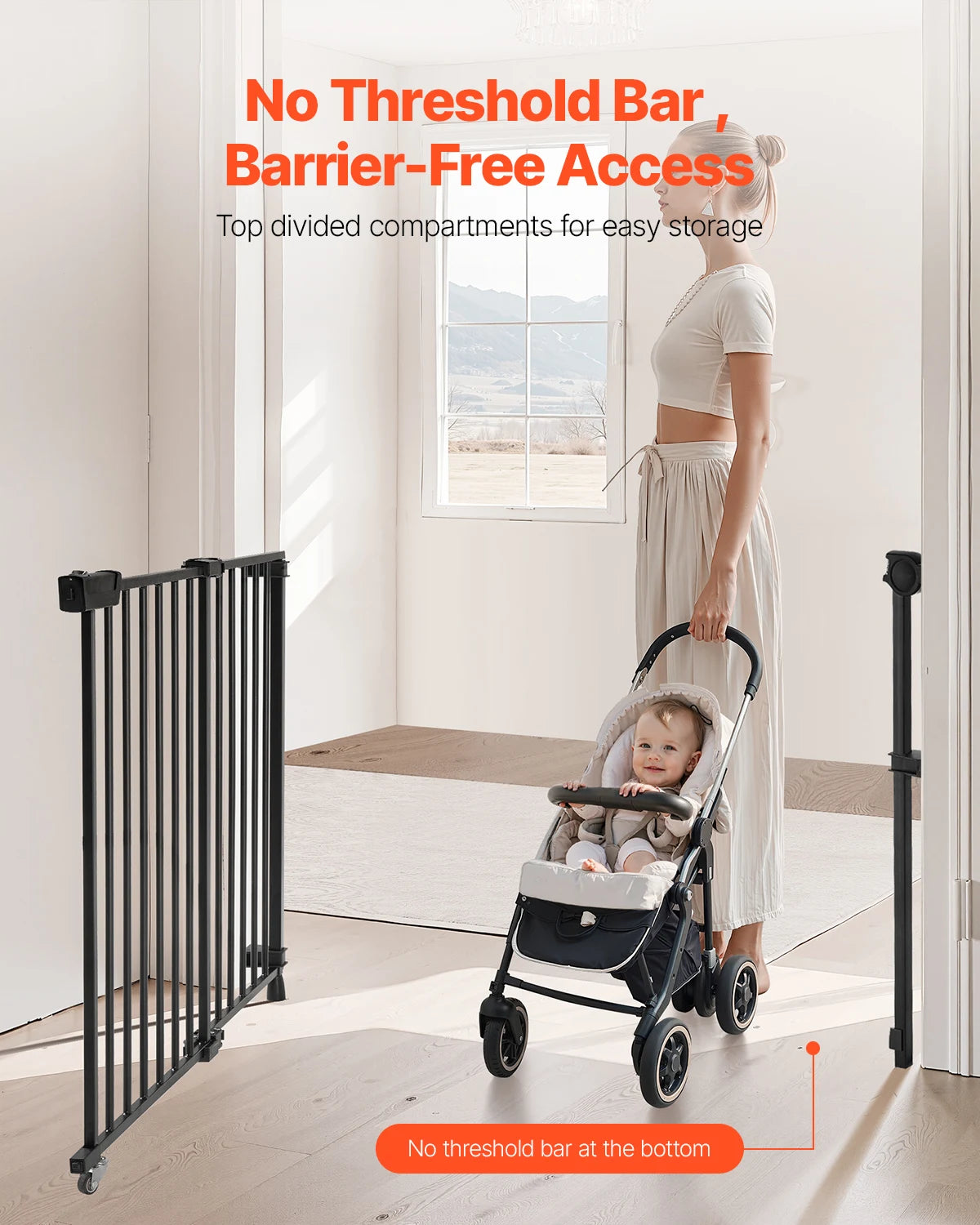 SucceBuy Adjustable Baby Gate For Pets And Children Dual Lock
