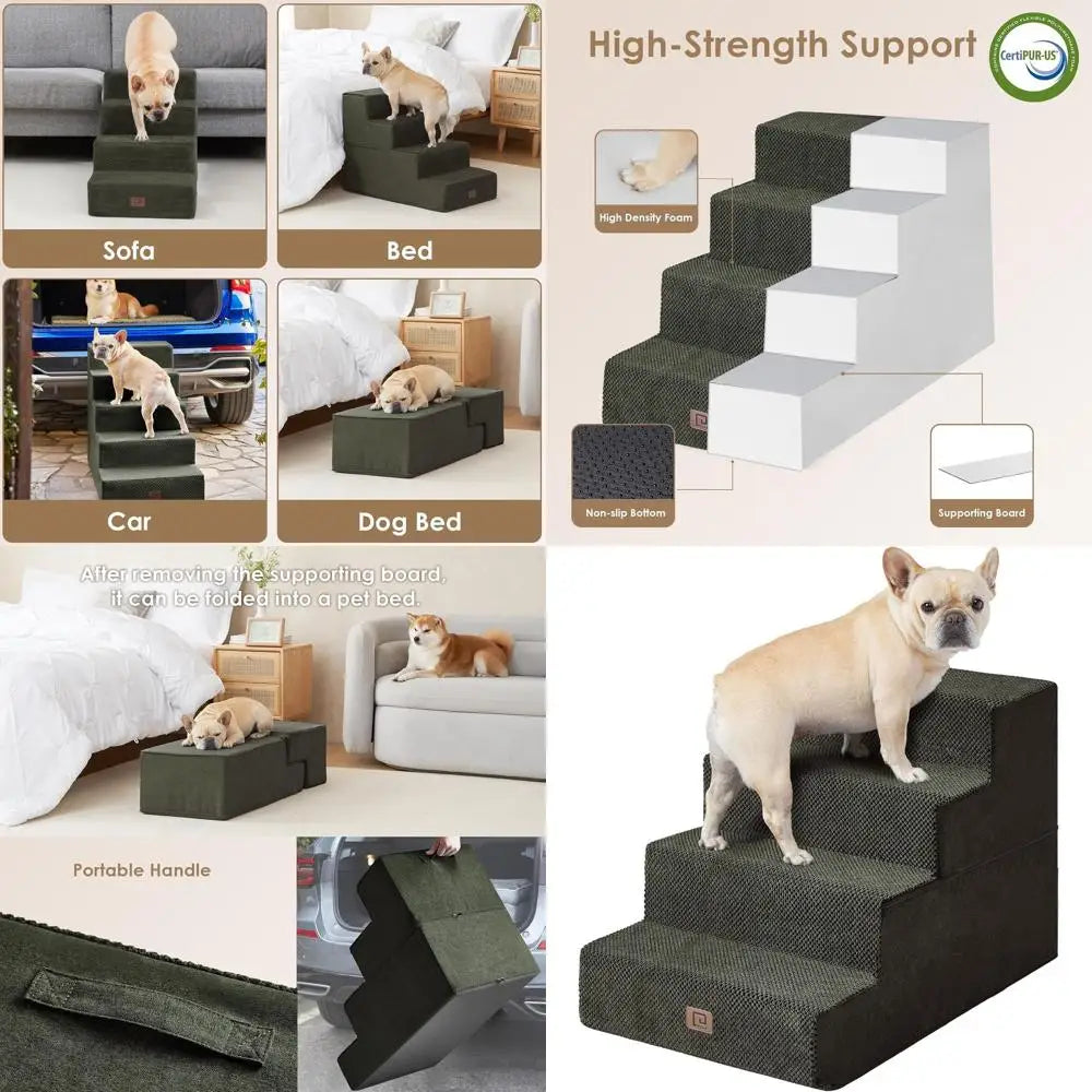 Extra Wide Dog Stairs Non Slip Indoor Ramp For Pets