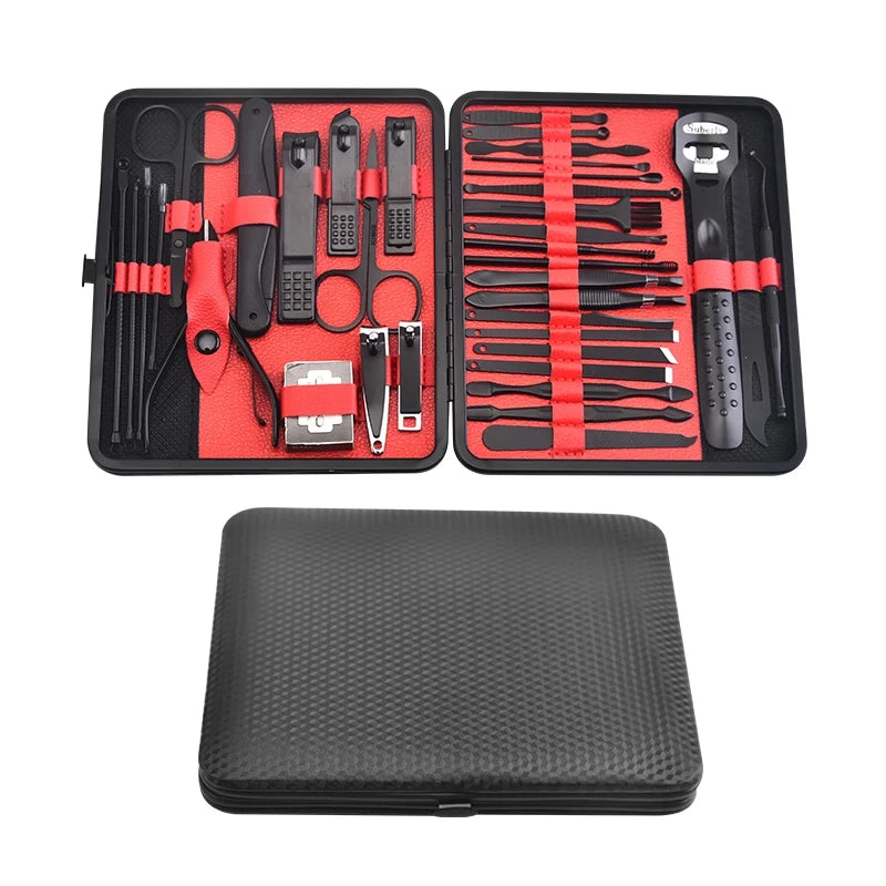 Professional 36 Piece Manicure Set Pedicure Kit With Travel Case