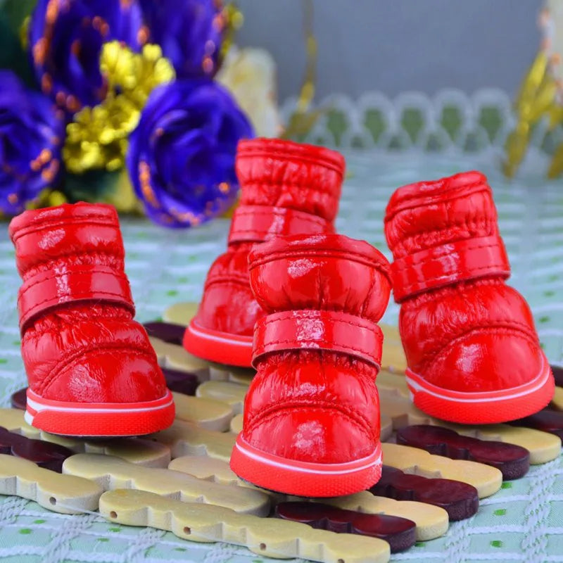 Waterproof Fleece Dog Shoes For Autumn Winter Boots