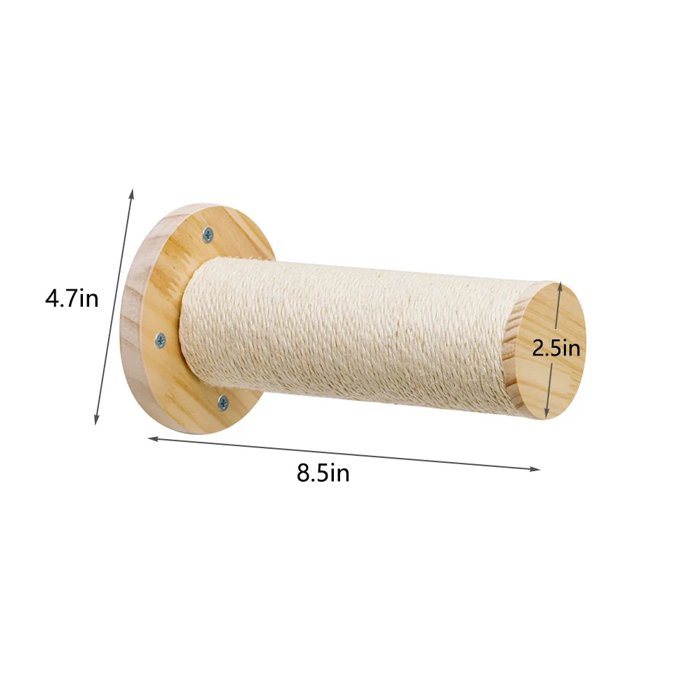 PETRAVELCN Moon Shaped Cat Wall Shelf Hammock Wooden Steps