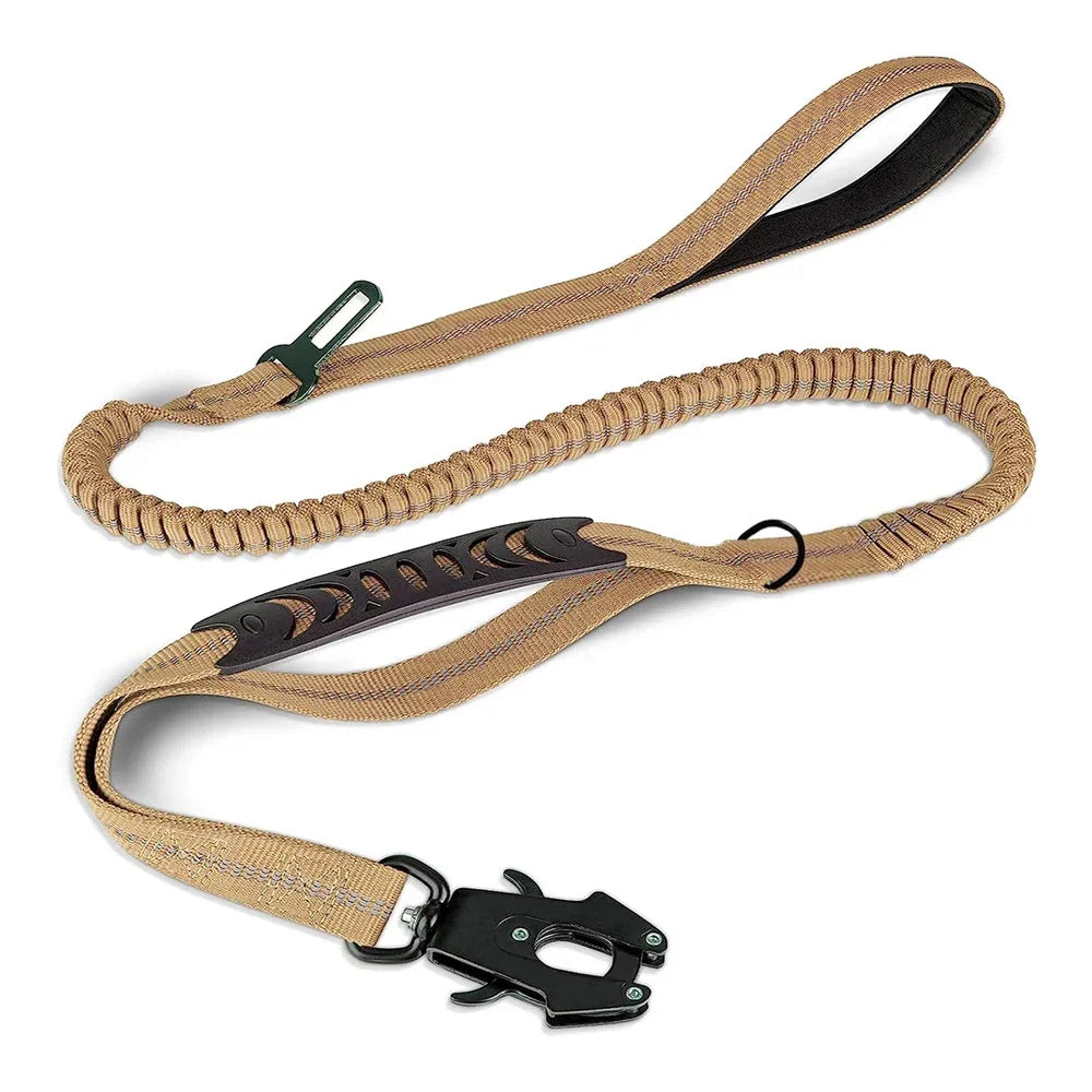 NONECN Reflective Shock Absorbing Dog Leash With Car Seatbelt